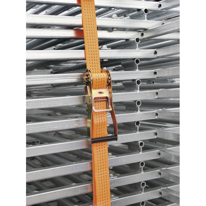 Chinga fixare Kerbl cu clichet 15 m × 50 mm - portocaliu Chinga fixare Kerbl cu clichet 15 m × 50 mm - portocaliu
