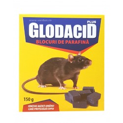 Raticid Blocuri Cerate GLODACID PLUS - 150 g, Brodifacoum, Otrava Sobolani si Soareci