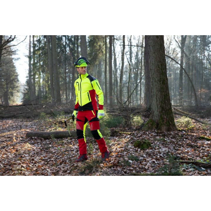 Geaca forestiera Timbermen Allround galben-rosu