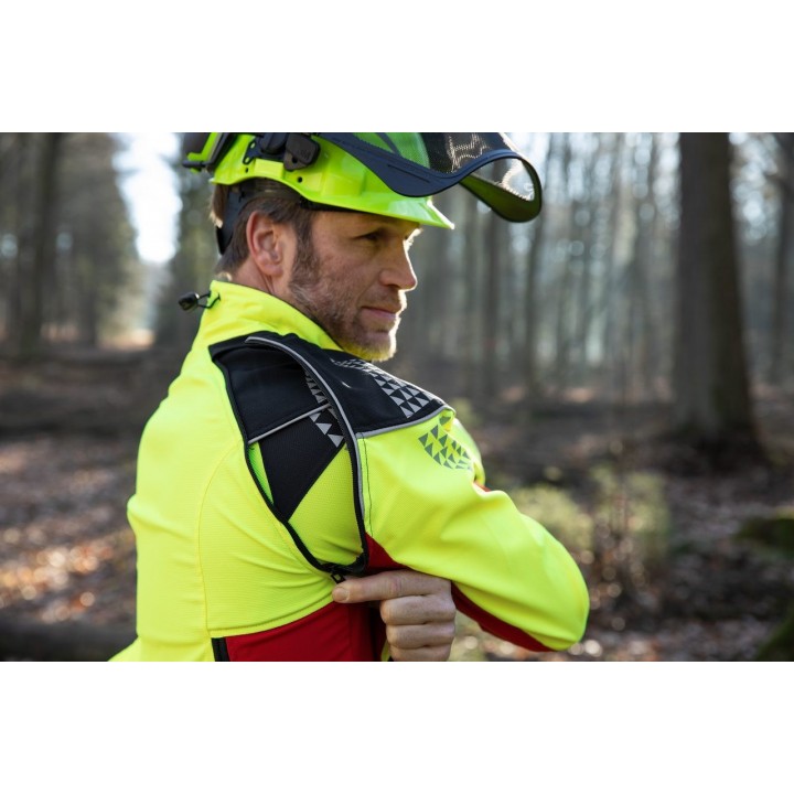 Geaca forestiera Timbermen Allround galben-rosu