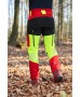 Pantaloni antitaiere Timbermen Allround galben-rosu