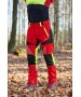 Pantaloni antitaiere Timbermen Allround galben-rosu
