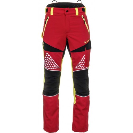 Pantaloni antitaiere Timbermen Allround galben-rosu