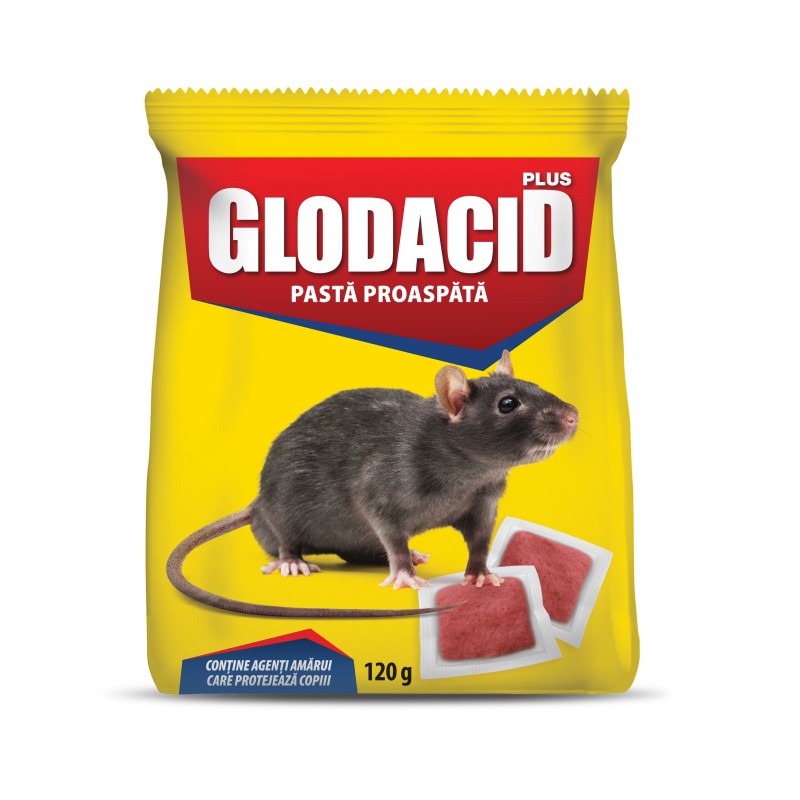 Raticid pasta rosie Glodacid Plus - 120 gr.