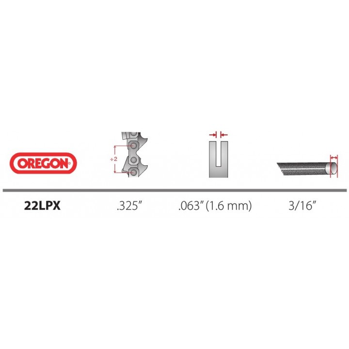 Rola lant Oregon 22LPX100R 325'' 1,6 mm Super 20