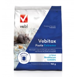 Raticid VEBITOX Pasta Extreme Albastra - 150 g, Vebi, Brodifacum, Otrava Sobolani si Soareci