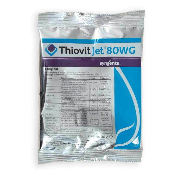 Fungicid THIOVIT JET 80 WG - 30 g, Syngenta, Contact