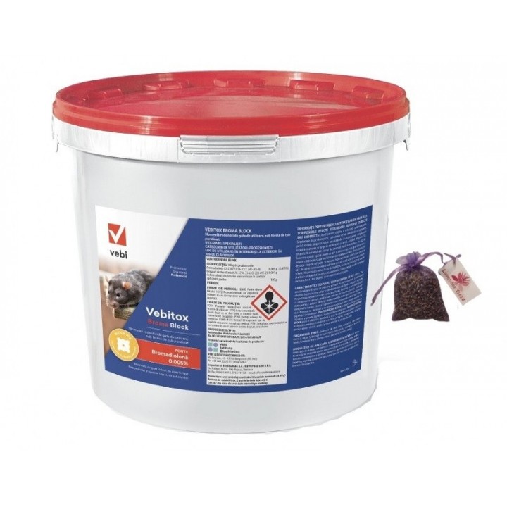 Raticid VEBITOX Broma Block - 5 kg