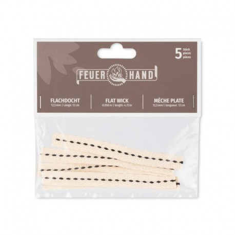 Fitil plat 12 cm pentru felinar Feuerhand 276 - Set 5 buc