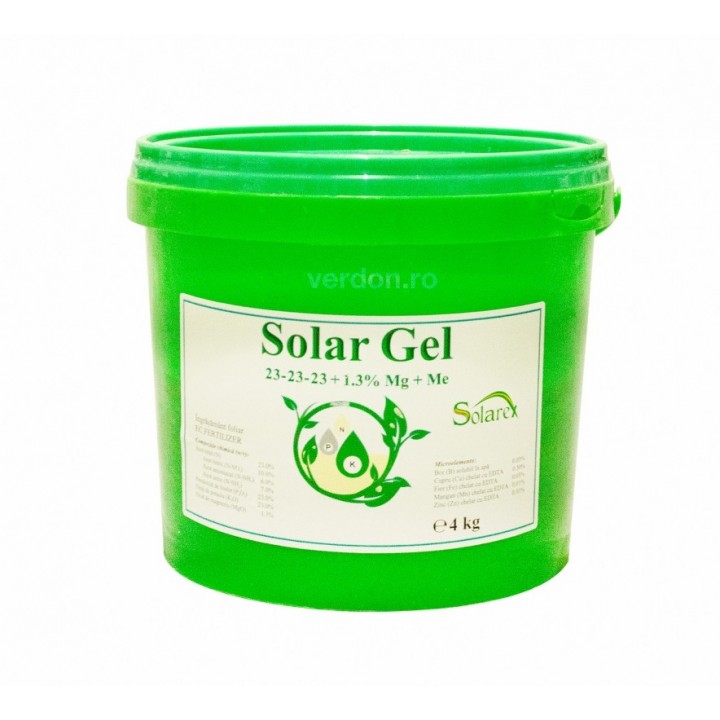 Ingrasamant foliar SOLAR GEL 23-23-23 + 1,3 %  Mg +  ME - 4 kg