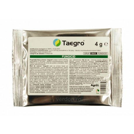 Fungicid TAEGRO - 4 g, Syngenta, Legume, Vita de vie, Capsuni