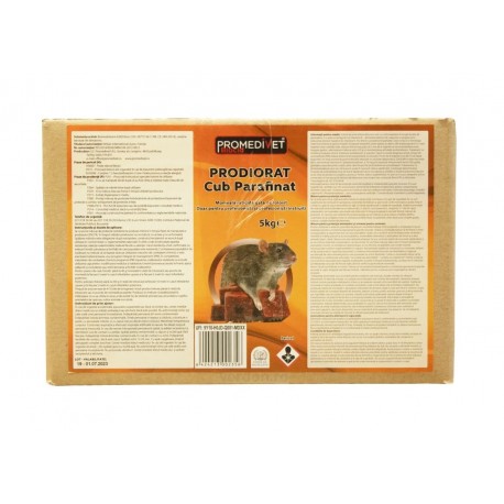 Raticid PRODIORAT CUB PARAFINAT - cutie 5 kg
