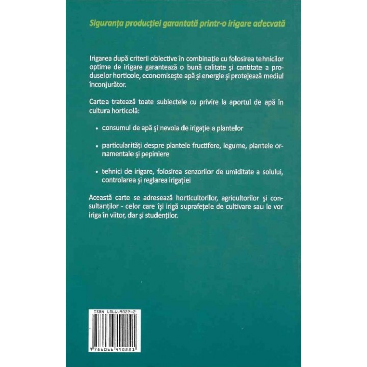 Irigatii in culturile horticole, Peter J. Paschold Irigatii in culturile horticole, Peter J. Paschold