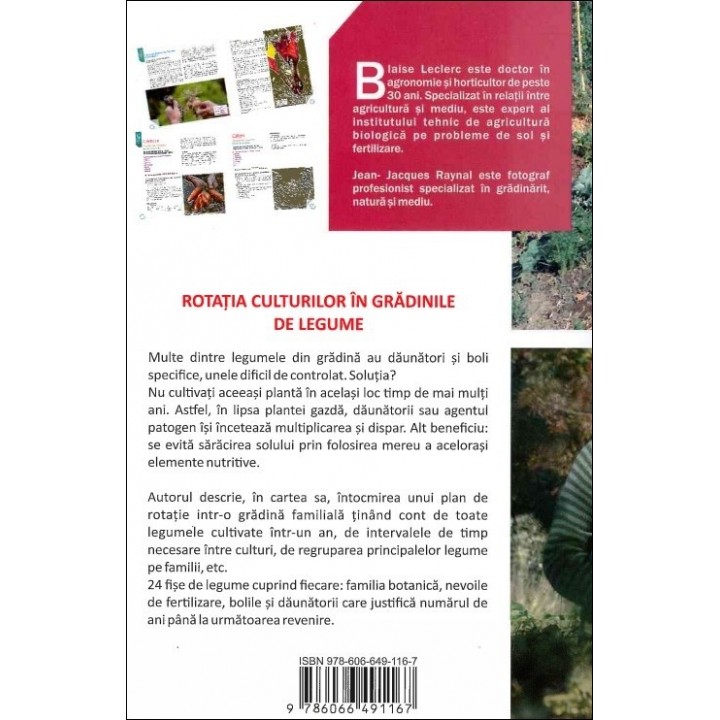 Rotatia culturilor in gradina de legume, Blaise Leclerc, Jean-Jacques Raynal Rotatia culturilor in gradina de legume, Blaise Leclerc, Jean-Jacques Raynal