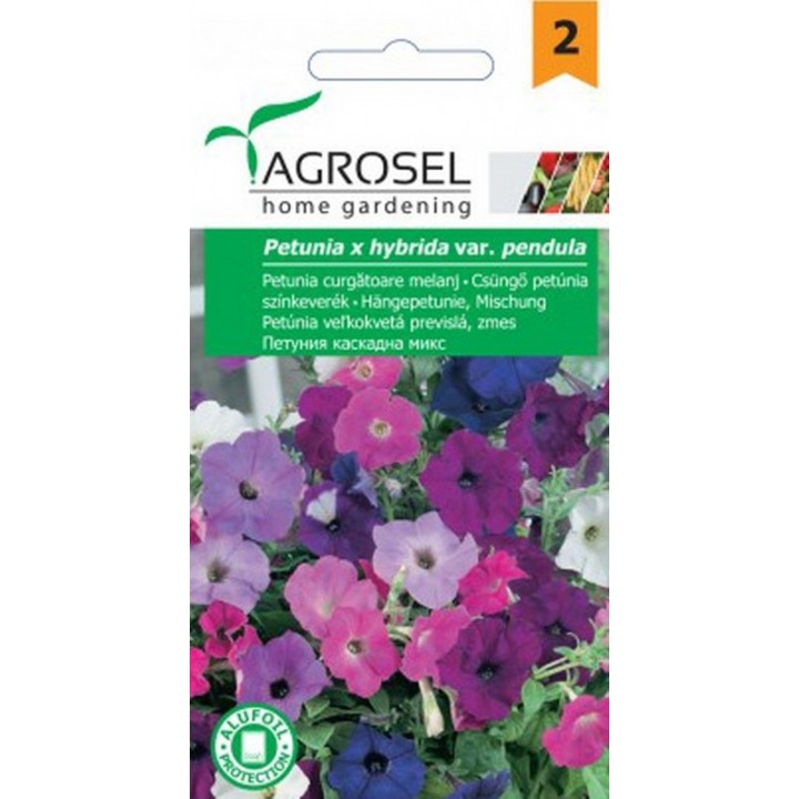 Seminte Petunia curgatoare melanj Agrosel -  0,5 g Seminte Petunia curgatoare melanj Agrosel -  0,5 g