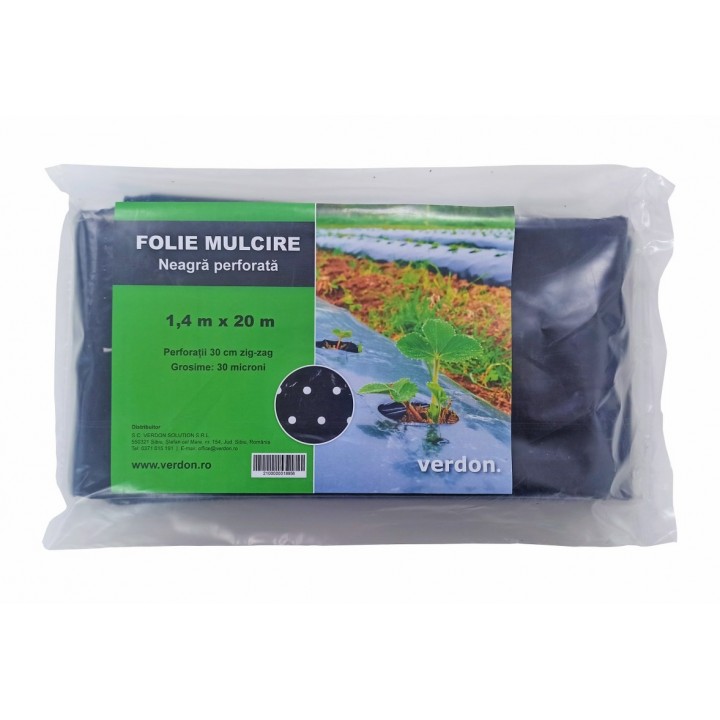 Folie MULCIRE Neagra Perforata - pachet 1,4 x 20 m Folie MULCIRE Neagra Perforata - pachet 1,4 x 20 m