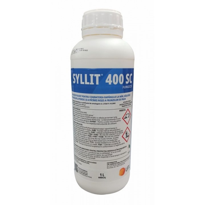 Fungicid SYLLIT 400 SC - 1 Litru, Arysta Lifescience, Sistemic, Mar, Piersic, Prun
