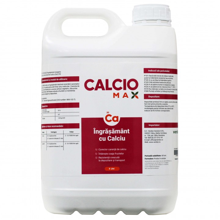 Ingrasamant foliar cu calciu CALCIOMAX - 5 Litri, Legume, Fructe