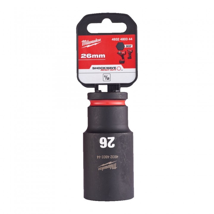 Cheie Tubulara de Impact Milwaukee Shockwave 1/2'', lunga - 26 mm Cheie Tubulara de Impact Milwaukee Shockwave 1/2'', lunga - 26 mm