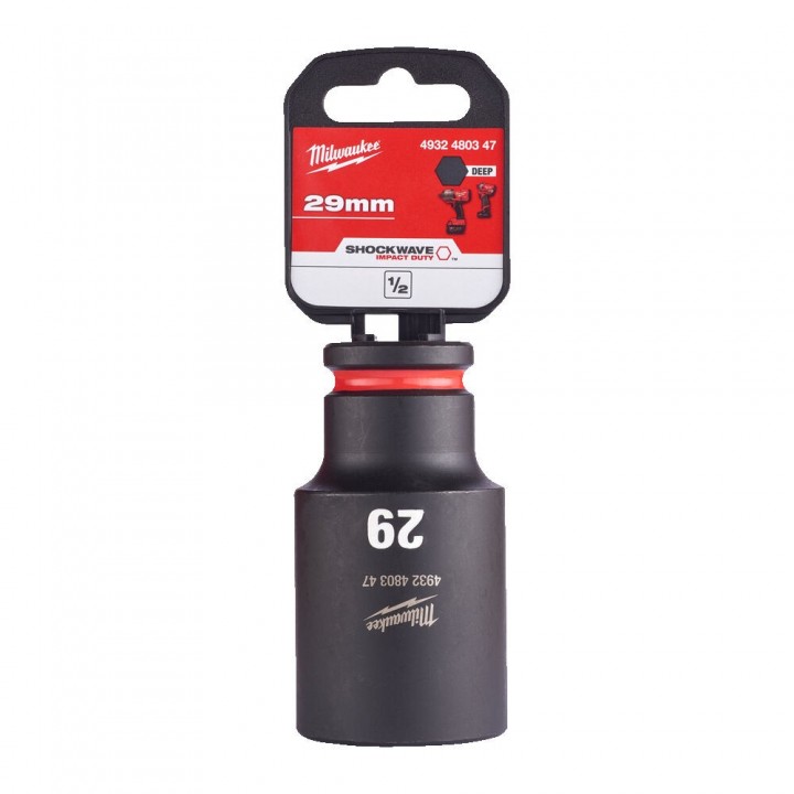Cheie Tubulara de Impact Milwaukee Shockwave 1/2'', lunga - 29 mm Cheie Tubulara de Impact Milwaukee Shockwave 1/2'', lunga - 29 mm