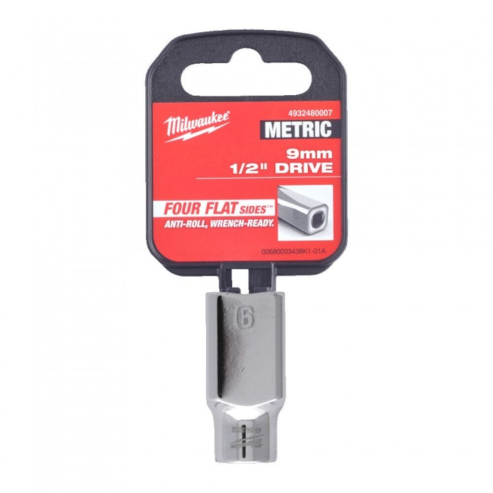 Cheie Tubulara Milwaukee 1/2'', Metric, scurta - 9 mm Cheie Tubulara Milwaukee 1/2'', Metric, scurta - 9 mm