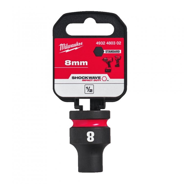 Cheie Tubulara de Impact Milwaukee Shockwave 1/2'', scurta - 8 mm Cheie Tubulara de Impact Milwaukee Shockwave 1/2'', scurta - 8 mm