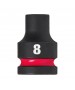 Cheie Tubulara de Impact Milwaukee Shockwave 1/2'', scurta - 8 mm