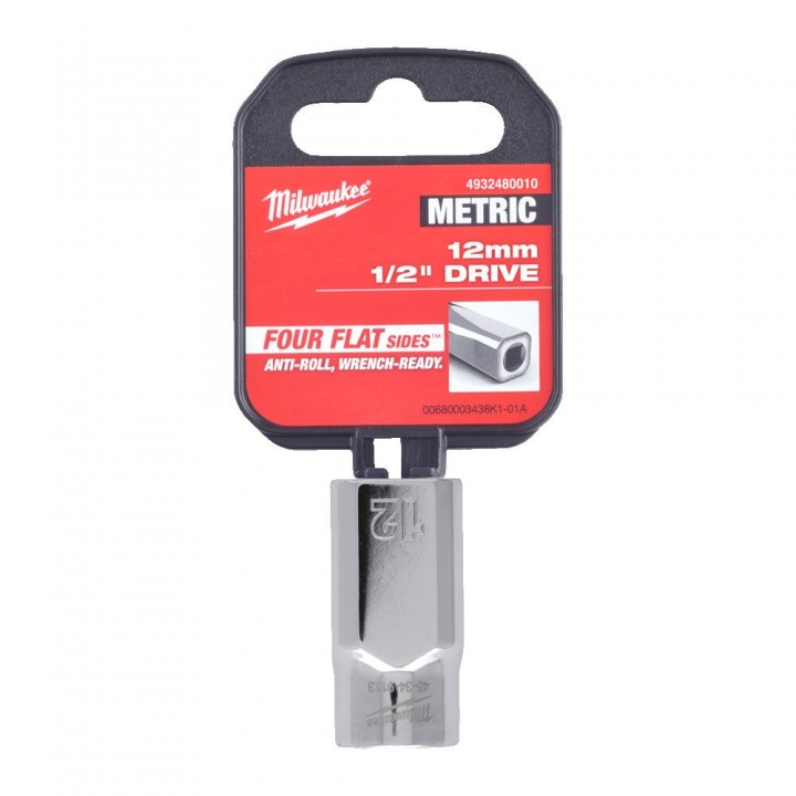 Cheie Tubulara Milwaukee 1/2'', Metric, scurta - 12 mm Cheie Tubulara Milwaukee 1/2'', Metric, scurta - 12 mm
