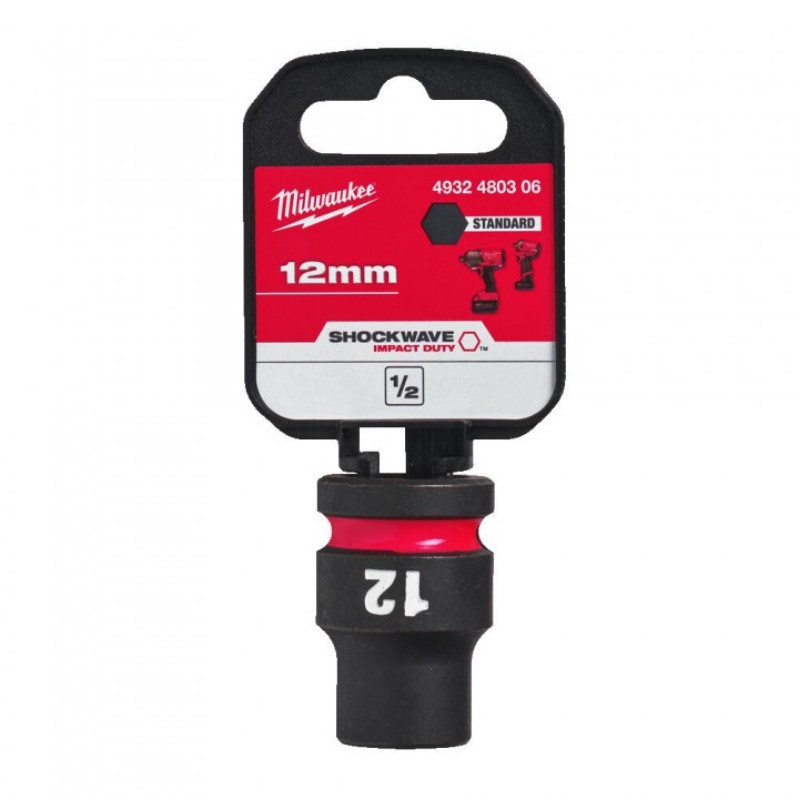 Cheie Tubulara de Impact Milwaukee Shockwave 1/2'', scurta - 12 mm Cheie Tubulara de Impact Milwaukee Shockwave 1/2'', scurta - 12 mm