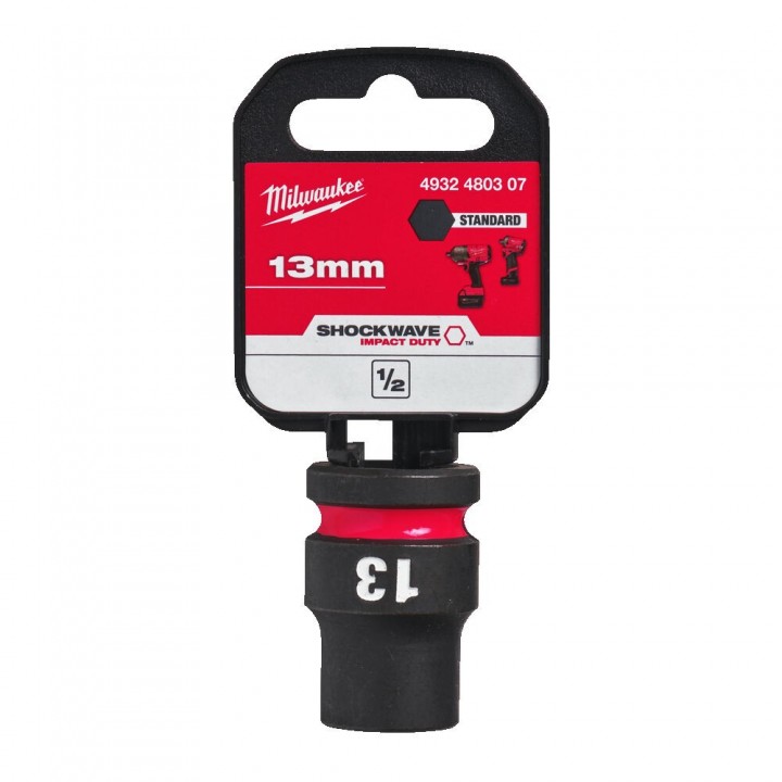 Cheie Tubulara de Impact Milwaukee Shockwave 1/2'', scurta - 13 mm Cheie Tubulara de Impact Milwaukee Shockwave 1/2'', scurta - 13 mm