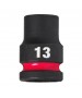 Cheie Tubulara de Impact Milwaukee Shockwave 1/2'', scurta - 13 mm