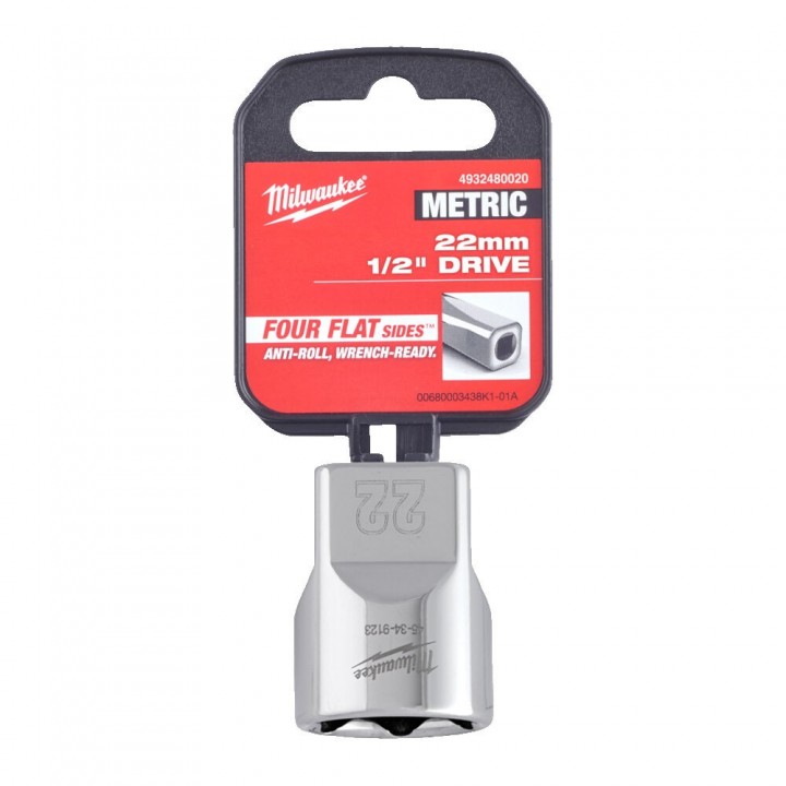 Cheie Tubulara Milwaukee 1/2'', Metric, scurta - 22 mm Cheie Tubulara Milwaukee 1/2'', Metric, scurta - 22 mm