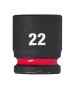 Cheie Tubulara de Impact Milwaukee Shockwave 1/2'', scurta - 22 mm