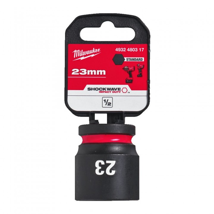 Cheie Tubulara de Impact Milwaukee Shockwave 1/2'', scurta - 23 mm Cheie Tubulara de Impact Milwaukee Shockwave 1/2'', scurta - 23 mm