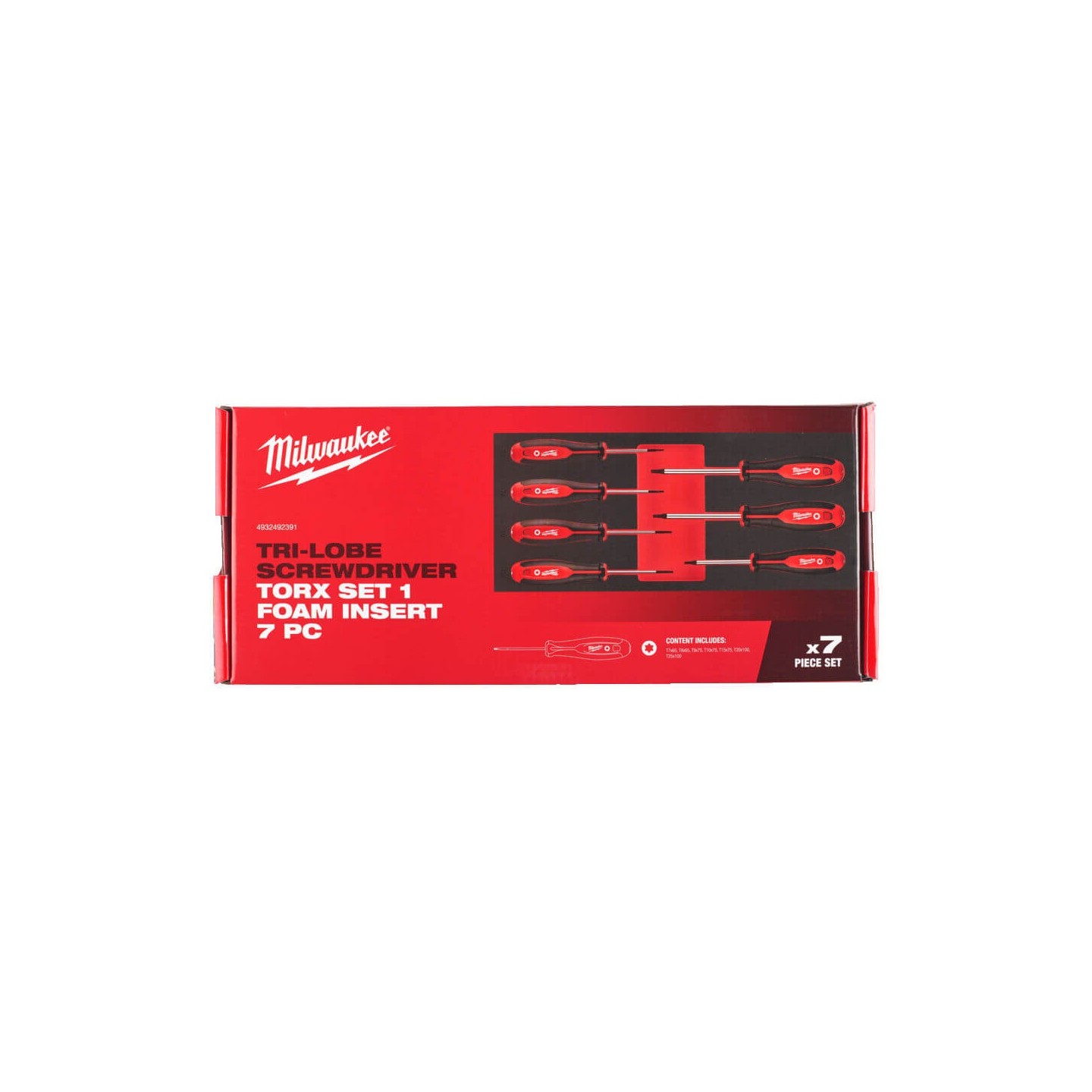 Set 7 Surubelnite Milwaukee TRI-LOBE Insertie Spuma
