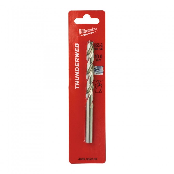 Burghiu Milwaukee pentru Metal, HSS-G THUNDERWEB - 10 mm