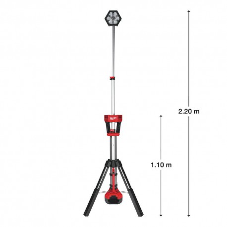 Proiector Turn Milwaukee M18 SAL-0, 2000 Lumeni, fara Acumulator