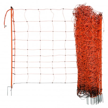 Plasa gard electric Kerbl OviNet Orange - 50 m L x 108 cm h (varf fixare dublu)