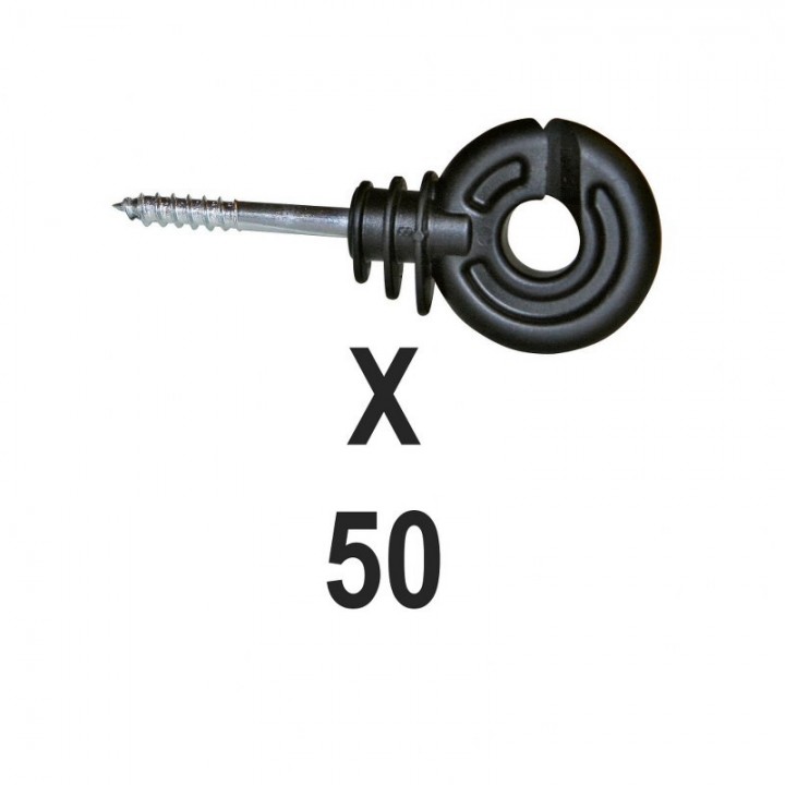 Inel izolator negru pentru fir Kerbl - punga 50 buc Inel izolator negru pentru fir Kerbl - punga 50 buc