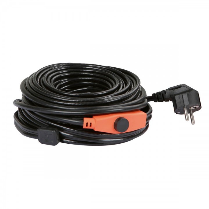 Cablu de incalzire 12 m cu protectie anti-inghet si termostat 192 W Cablu de incalzire 12 m cu protectie anti-inghet si termostat 192 W