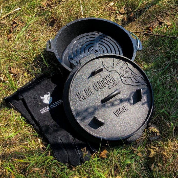 Ceaun fonta Valhal Outdoor VH6.1L - 6,1 Litri, fara picioare de fixare