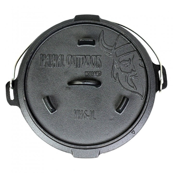 Ceaun fonta Valhal Outdoor VH6.1L+ - 6,1 Litri, cu picioare de fixare