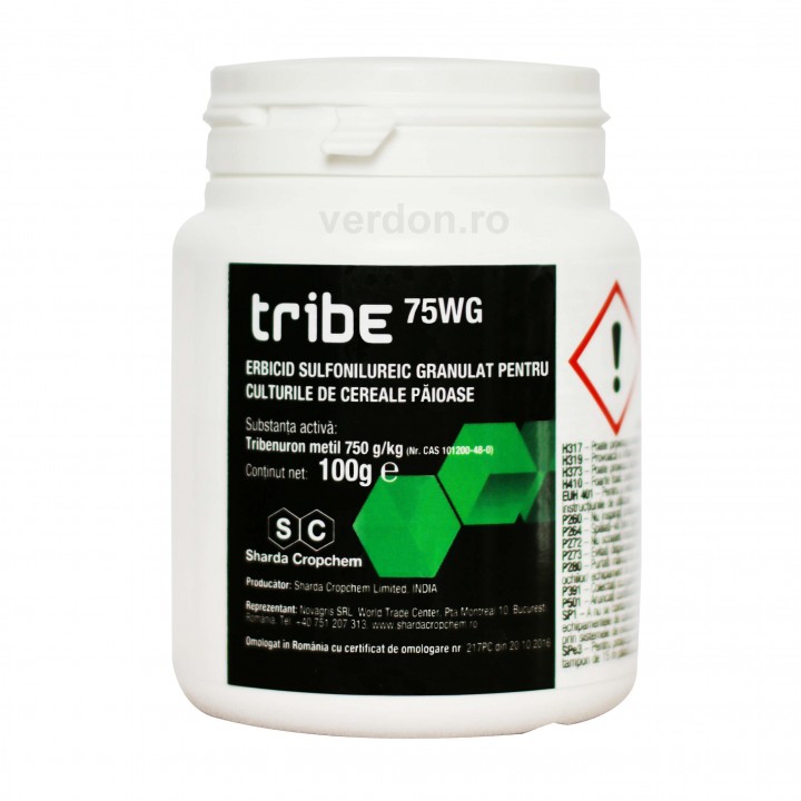 Erbicid TRIBE 75 WG, Tribenuron metil - 100 g, Sharda, Grau, Orz, Ovaz, Secara, Triticale, Postemergent Erbicid TRIBE 75 WG, Tribenuron metil - 100 g, Sharda, Grau, Orz, Ovaz, Secara, Triticale, Postemergent