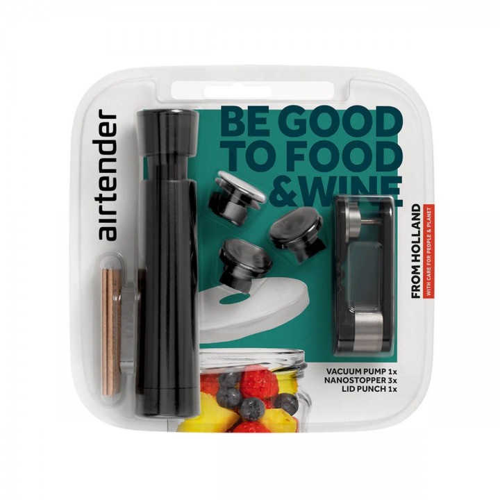 Set vacuum pentru vin & alimente AIRTENDER (blister) Set vacuum pentru vin & alimente AIRTENDER (blister)