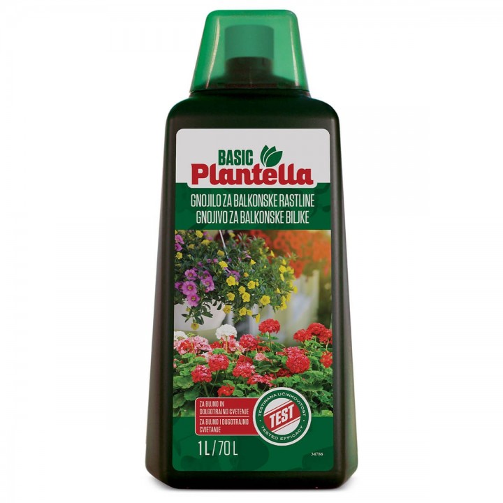 Ingrasamant pentru plante de balcon PLANTELLA BASIC - 1 Litru, Bio Plantella