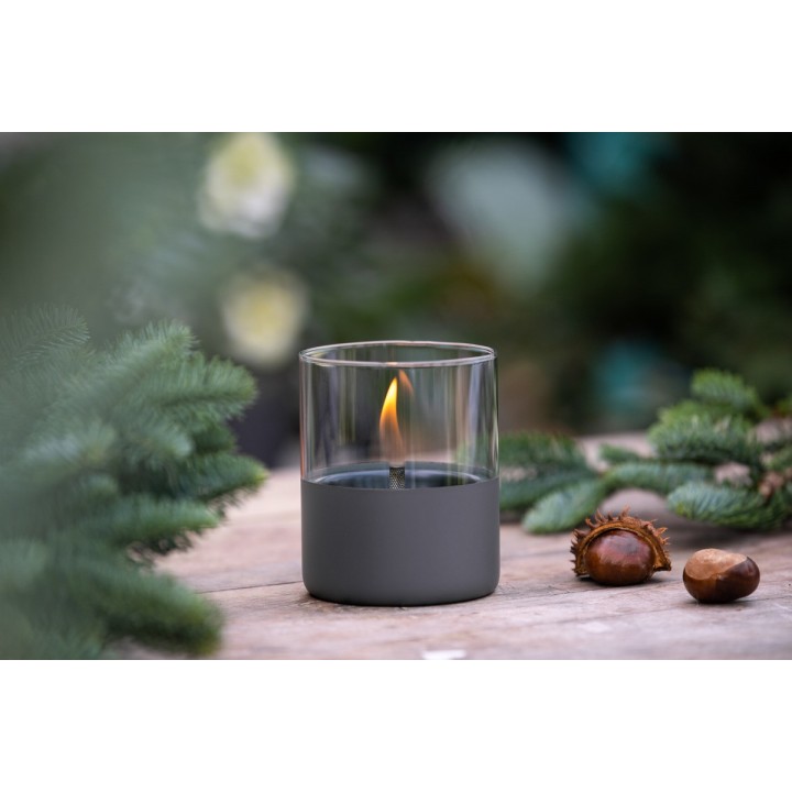 Lumanare ambientala TenderFlame LILLY 10 DARK GREY GLASS Lumanare ambientala TenderFlame LILLY 10 DARK GREY GLASS
