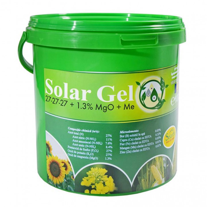 Ingrasamant foliar SOLAR GEL 27-27-27 + 1,3 %  Mg +  ME - 4 kg, Solarex Ingrasamant foliar SOLAR GEL 27-27-27 + 1,3 %  Mg +  ME - 4 kg, Solarex