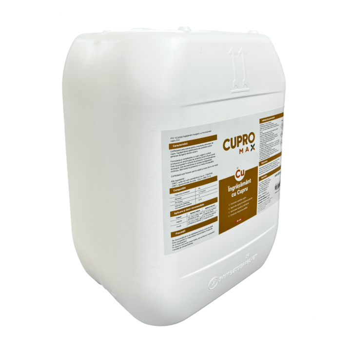 Ingrasamant foliar cu cupru sistemic CUPROMAX - 20 Litri, Cereale, Legume, Fructe