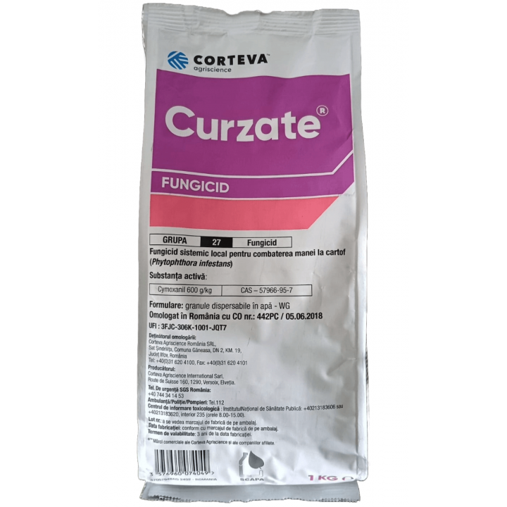 Fungicid CURZATE - 1 kg, Corteva, Cartofi, Sistemic Fungicid CURZATE - 1 kg, Corteva, Cartofi, Sistemic