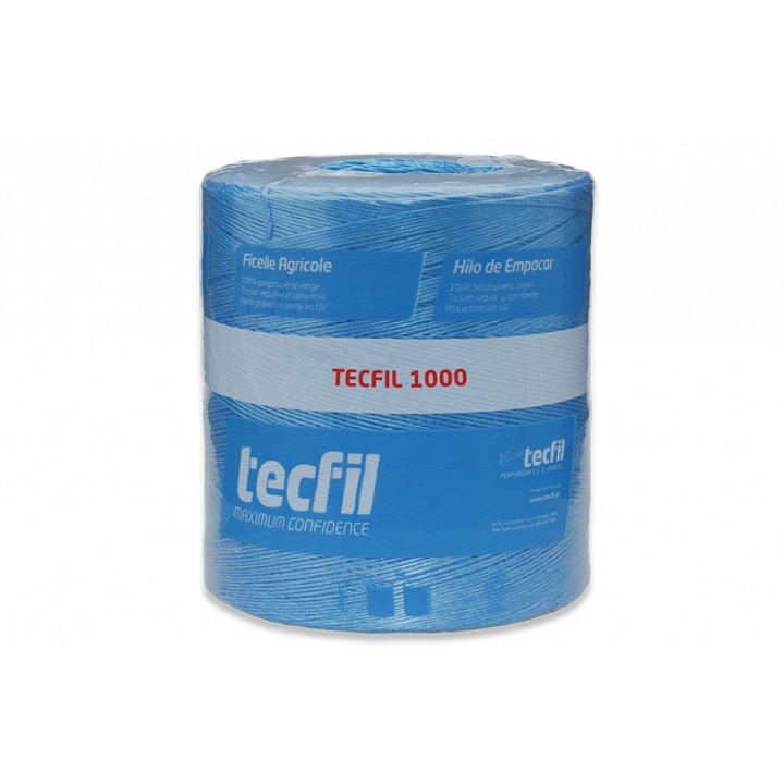 Sfoara de balotat premium TECFIL 1000, albastru, 850 m/kg